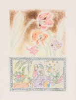 Andrew Verster; Irises with Oriental Figures II