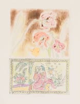 Andrew Verster; Irises with Oriental Figures