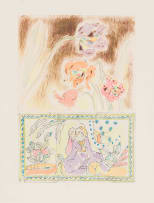 Andrew Verster; Irises with Oriental Figures IV