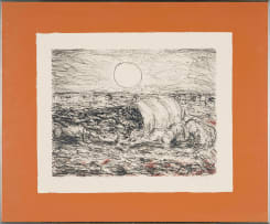 David Koloane; Untitled (Moonlit Landscape)