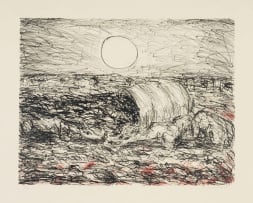 David Koloane; Untitled (Moonlit Landscape)