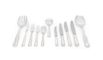 A set of Georg Jensen Old Danish silver flatware, c.1945