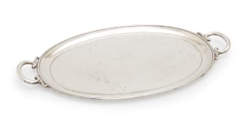 A silver tray, Hungary, 1867, standard .800