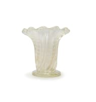 Barovier & Toso; Ridged vase with flared neck