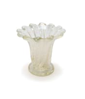 Barovier & Toso; Ridged vase with flared neck