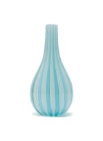 Barovier & Toso; Bulbous vase with striped decoration