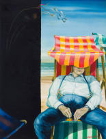 Robert Slingsby; Man Sitting on the Beach