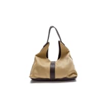 ESCADA; A Khaki and Zeus Brown Escada Sport Hobo Shoulder Bag with Tungsten-Toned Hardware