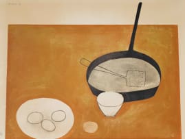 William Scott; Still Life with Frying Pan and Eggs