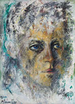 Johannes Meintjes; Kopstudie in Wit (Study of a Head in White) (JM 696)