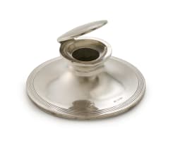 A George V silver inkwell, Walker & Hall, Sheffield, 1912