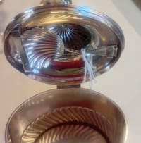 An Edward VII silver tea caddy, George Unite, Chester, 1903