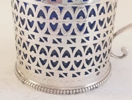 A George III silver mustard pot, Hester Bateman, London 1782