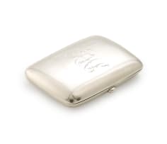 A George V silver cigarette case, WH Haseler Ltd, Birmingham, 1914