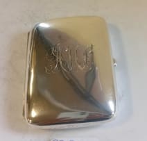 A George V silver cigarette case, WH Haseler Ltd, Birmingham, 1914