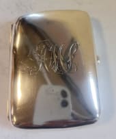 A George V silver cigarette case, WH Haseler Ltd, Birmingham, 1914