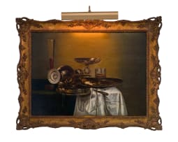 Follower of Willem Claesz Heda; Still Life with Fish on a Draped Table