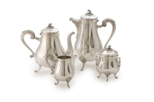 A Christofle silver plated tea and coffee service, France, Coll. Gallia, 1935-1983