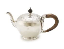 A George II silver bachelor teapot, Gabriel Sleath, London, 1738
