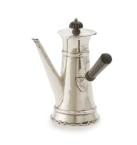 An Edward VII three-piece hot chocolate set, London 1908