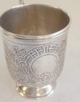A Victorian Russian silver mug, maker unknown, Moscow, 1896