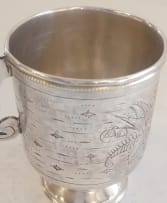 A Victorian Russian silver mug, maker unknown, Moscow, 1896