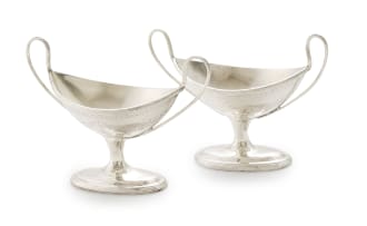A pair of George III silver salts, Joseph Jackson, Dublin, 1762