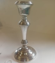 An Elizabeth II silver candlestick, W I Broadway & Co, Birmingham 1960