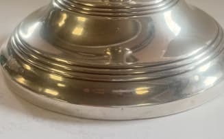 An Elizabeth II silver candlestick, W I Broadway & Co, Birmingham 1960