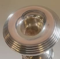 An Elizabeth II silver candlestick, W I Broadway & Co, Birmingham 1960