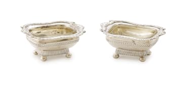 A pair of George III silver salts, Alice & George Burrows II, London, 1809