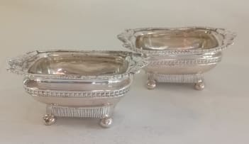 A pair of George III silver salts, Alice & George Burrows II, London, 1809