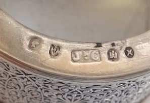 A pair of Victorian silver salts, John Crichton, Edinburgh 1879