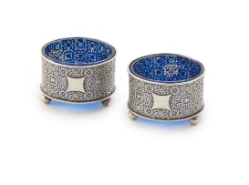 A pair of Victorian silver salts, John Crichton, Edinburgh 1879