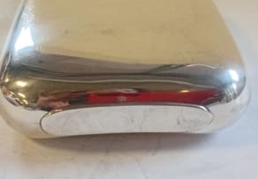 An Edward VII silver hip flask, unknown maker, Birmingham, 1904