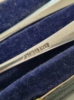 A set of six George V silver cake forks, Walker & Hall, Sheffield, 1924