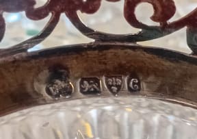 An Edward VII glass and silver-mount pedestal bowl, Thomas Latham & Ernest Morton, Chester 1903