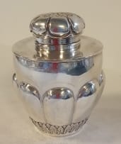 A German tea caddy, makers marks worn, c.1886