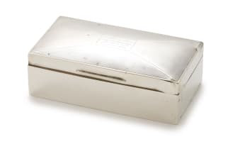 A George V silver cigar box, Hemming & Walton, Birmingham 1931