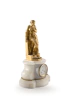 French gilt-metal and onyx figural mantel clock, late 19th century
