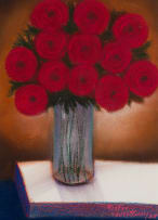 Pieter van der Westhuizen; Red Flowers in a Vase