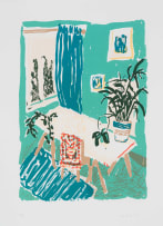 Mia Chaplin; Interior with Table and Plants