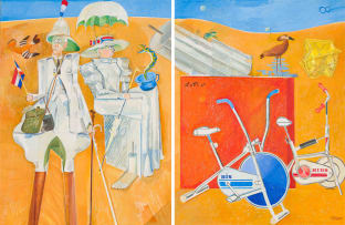 Stanley Pinker; His and Hers and Decline and Fall, diptych
