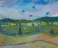 Wendy Anziska; Park with Fountain