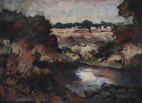 Walter Battiss; Landscape with Houses