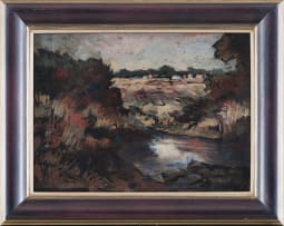 Walter Battiss; Landscape with Houses