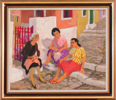 Marjorie Wallace; Three Women on the Steps