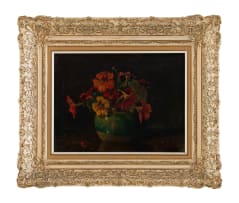 Willem Alexander Knip; Nasturtiums in a Ginger Jar