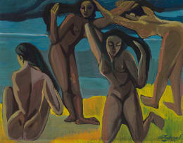 Chittaprosad Bhattacharya; Four Female Nudes