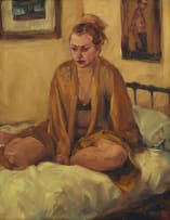 Sasha Hartslief; Untitled (Woman Sitting on a Bed)